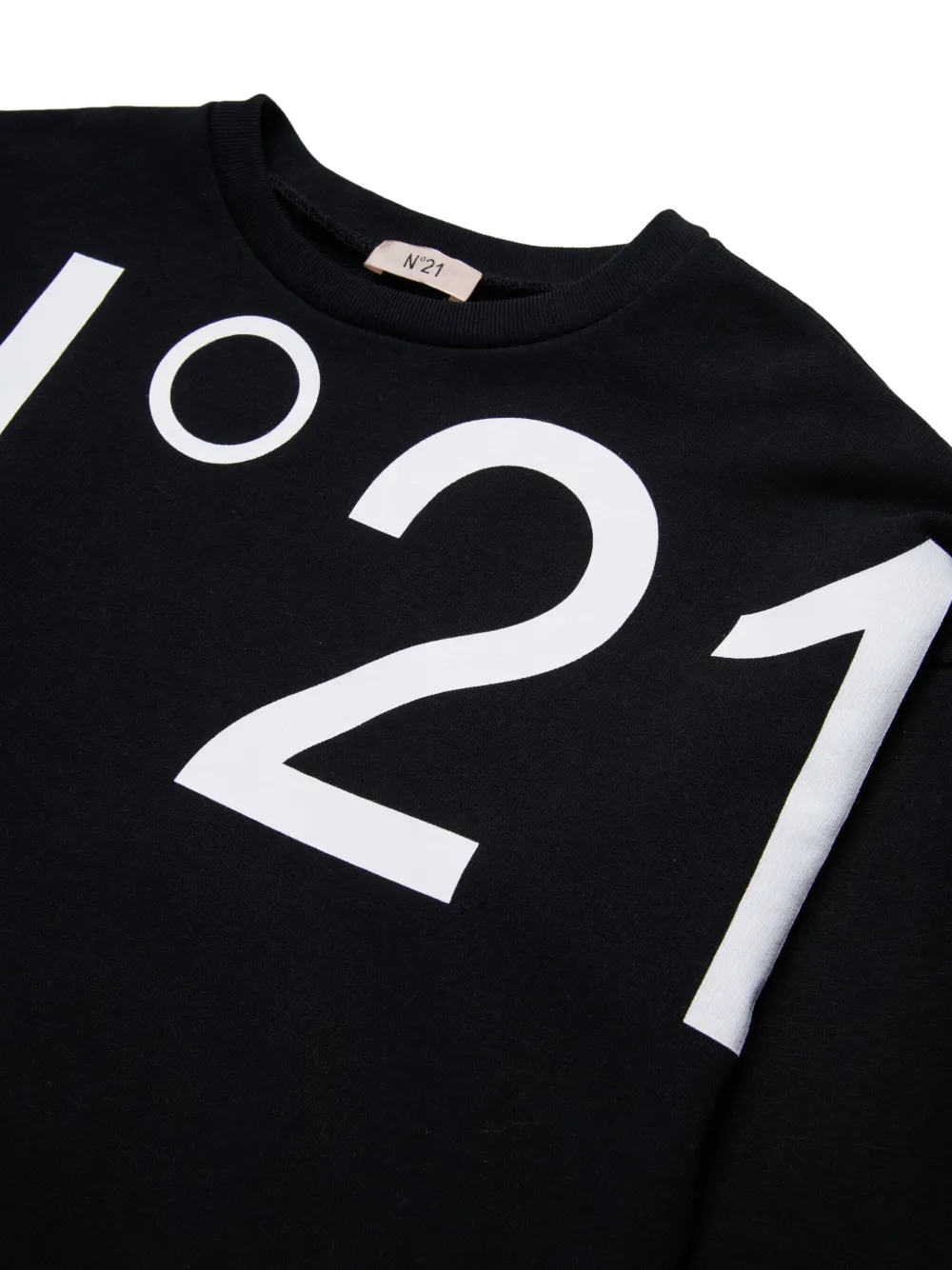  Nº21 Kids Logo-detail Sweater - Black 