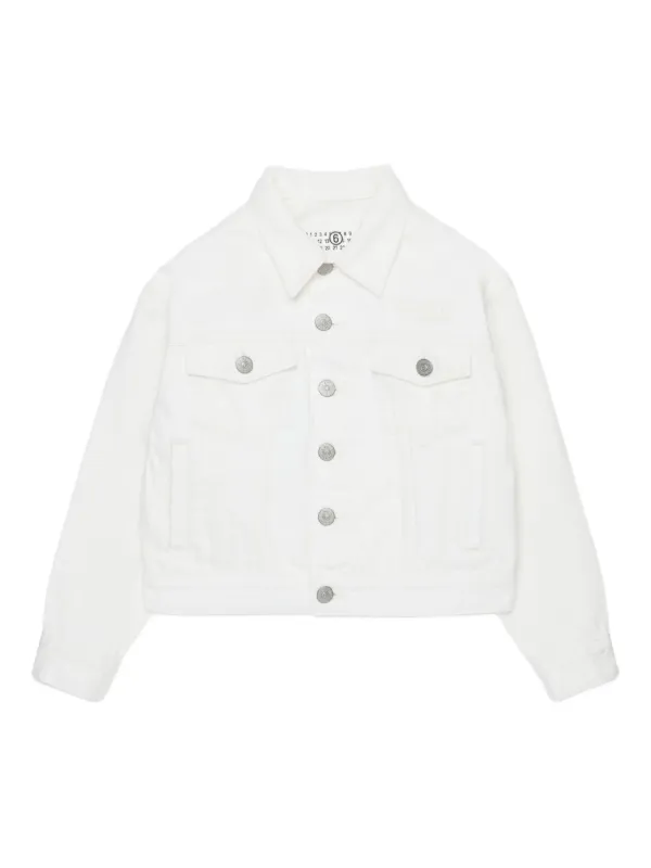MM6 Maison Margiela Kids ボタン デニムジャケット | ホワイト