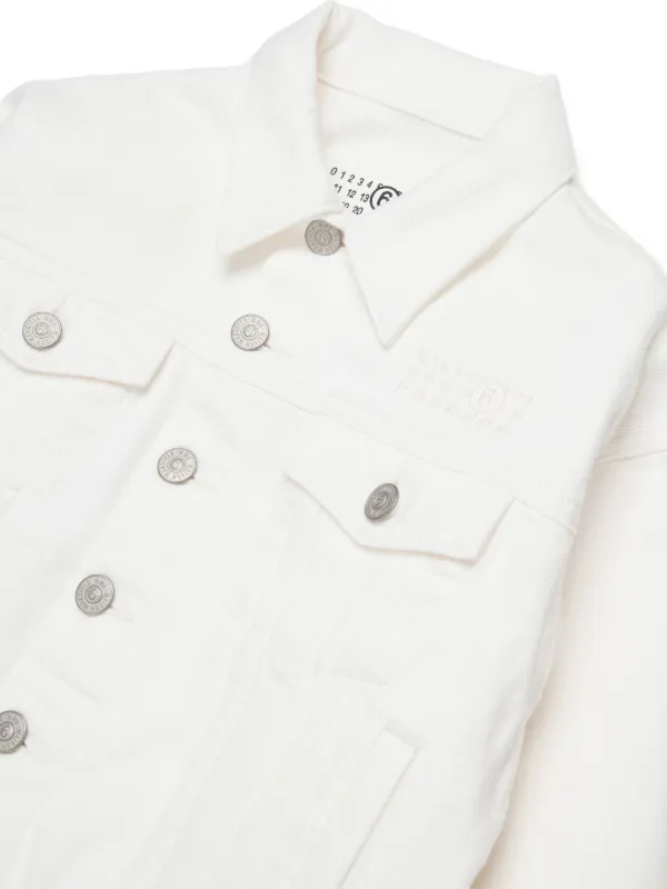MM6 Maison Margiela Kids ボタン デニムジャケット | ホワイト