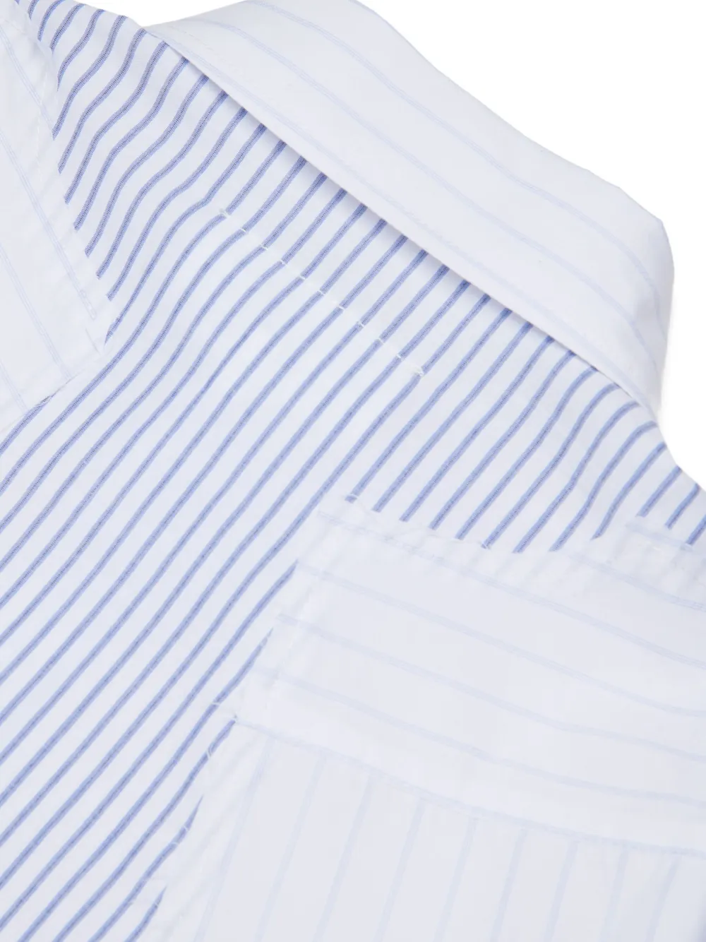 Striped-Pattern Short-Sleeve Casual Dress