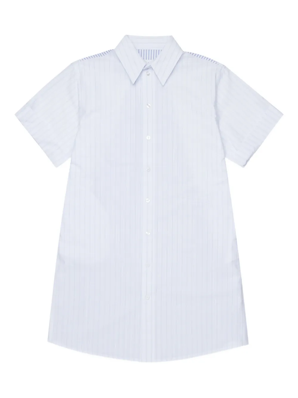 MM6 Maison Margiela Kids Abito a maniche corte a righe - Bianco