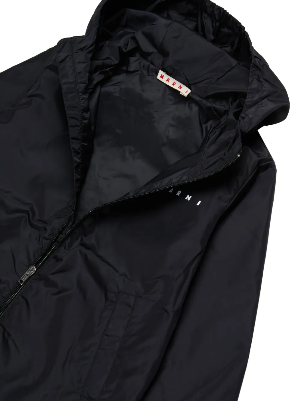  Marni Kids Hooded Zipped Jacket - Black 
