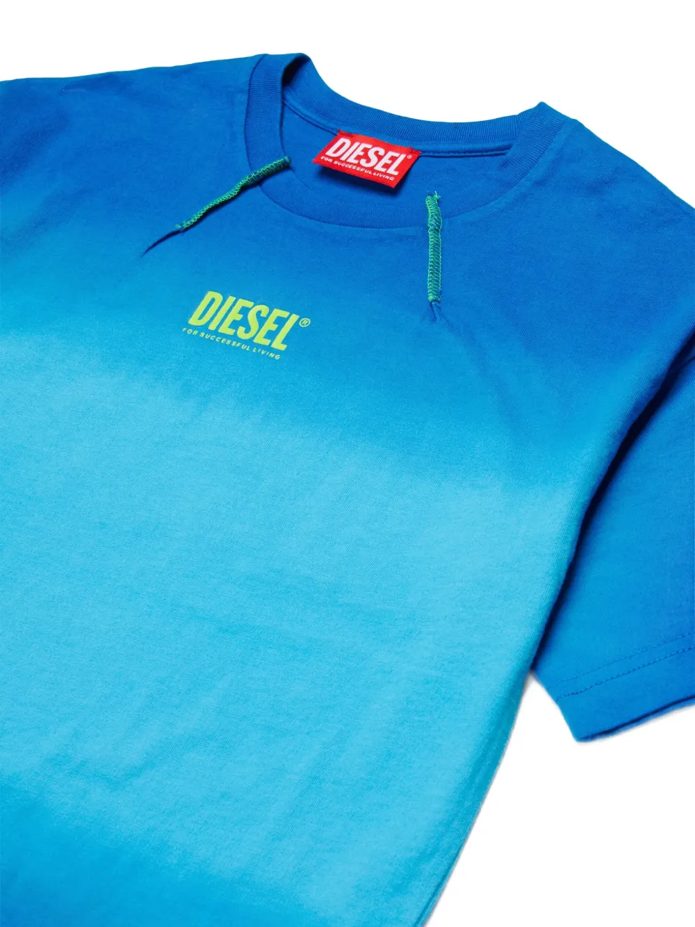 Diesel Kids T-shirt met logo Blauw