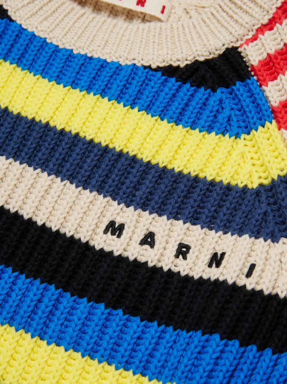 Marni Kids Gestreepte trui Beige