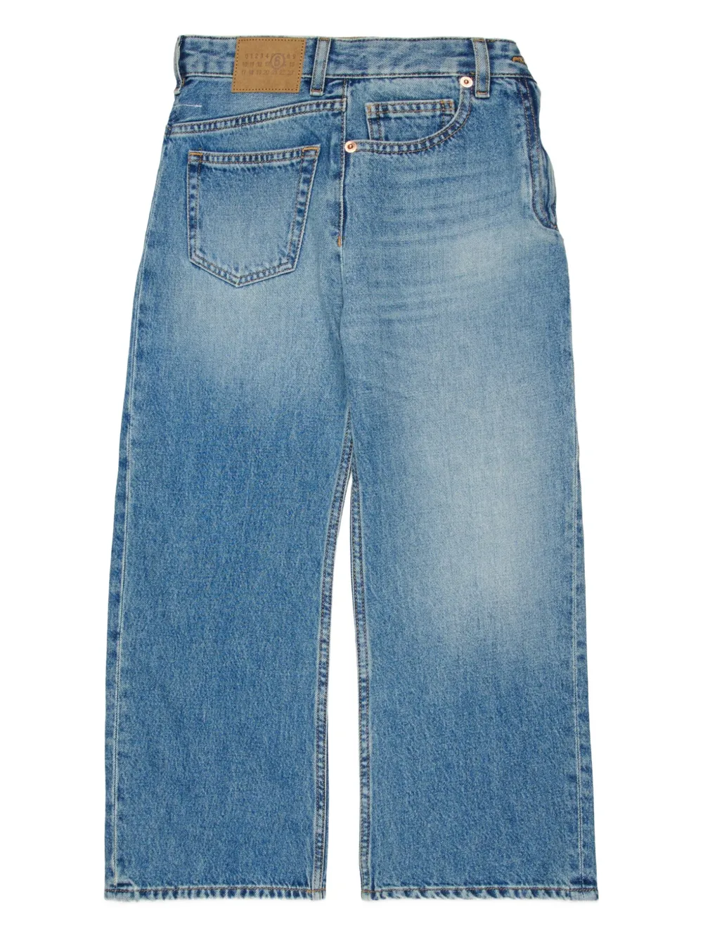 MM6 Maison Margiela Kids Jeans met opgestikte zak Blauw