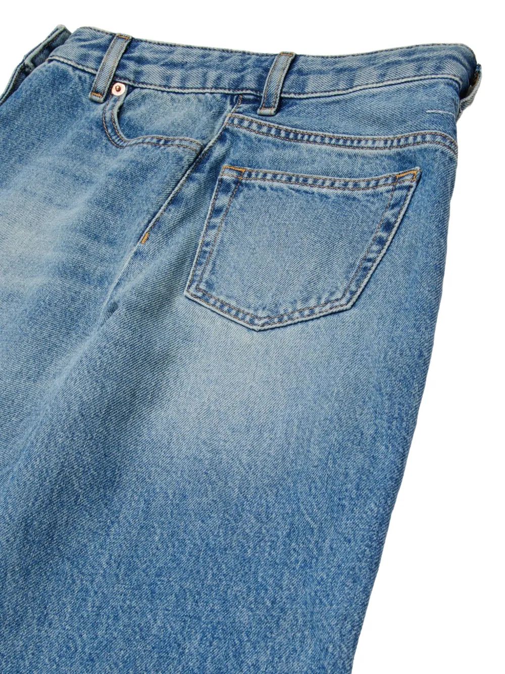 MM6 Maison Margiela Kids Jeans met opgestikte zak Blauw