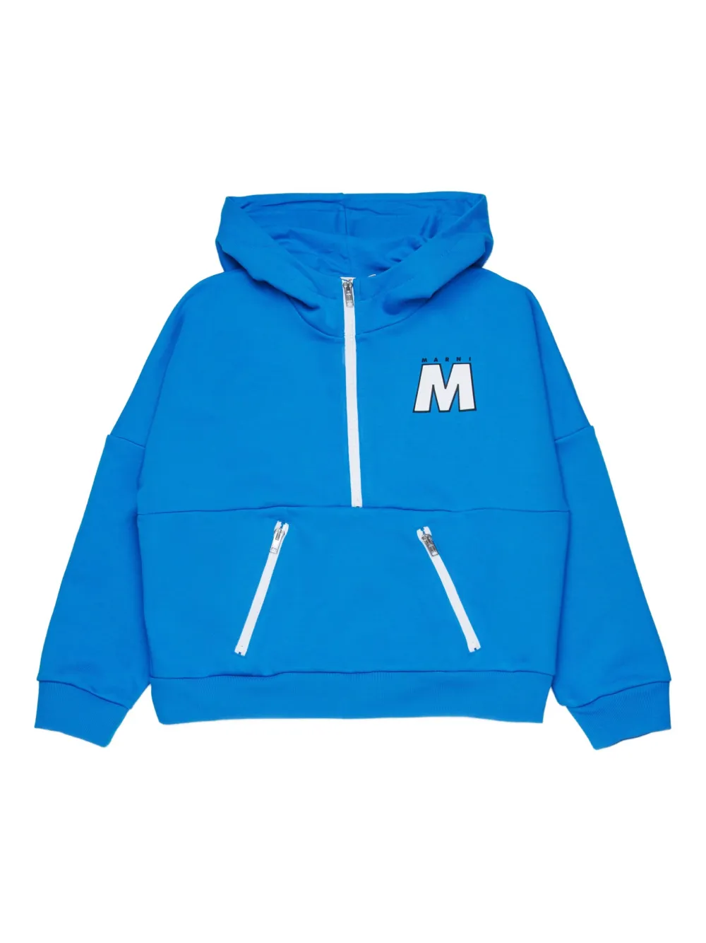Marni Kids Felpa con mezza zip - Blu