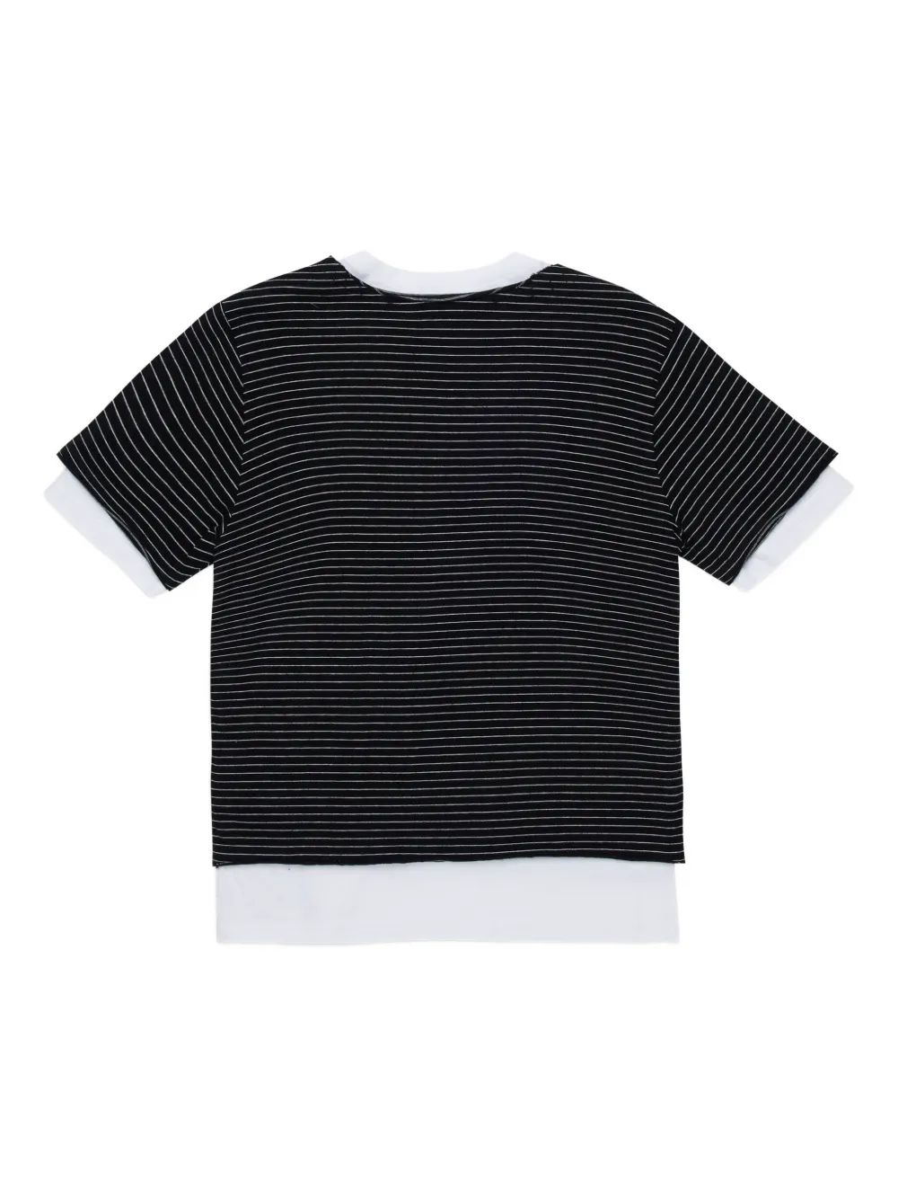  Nº21 Kids Striped Logo T-shirt - Black 