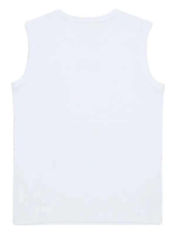 MM6 Maison Margiela Kids Graphic Sleeveless T-shirt | White | FARFETCH
