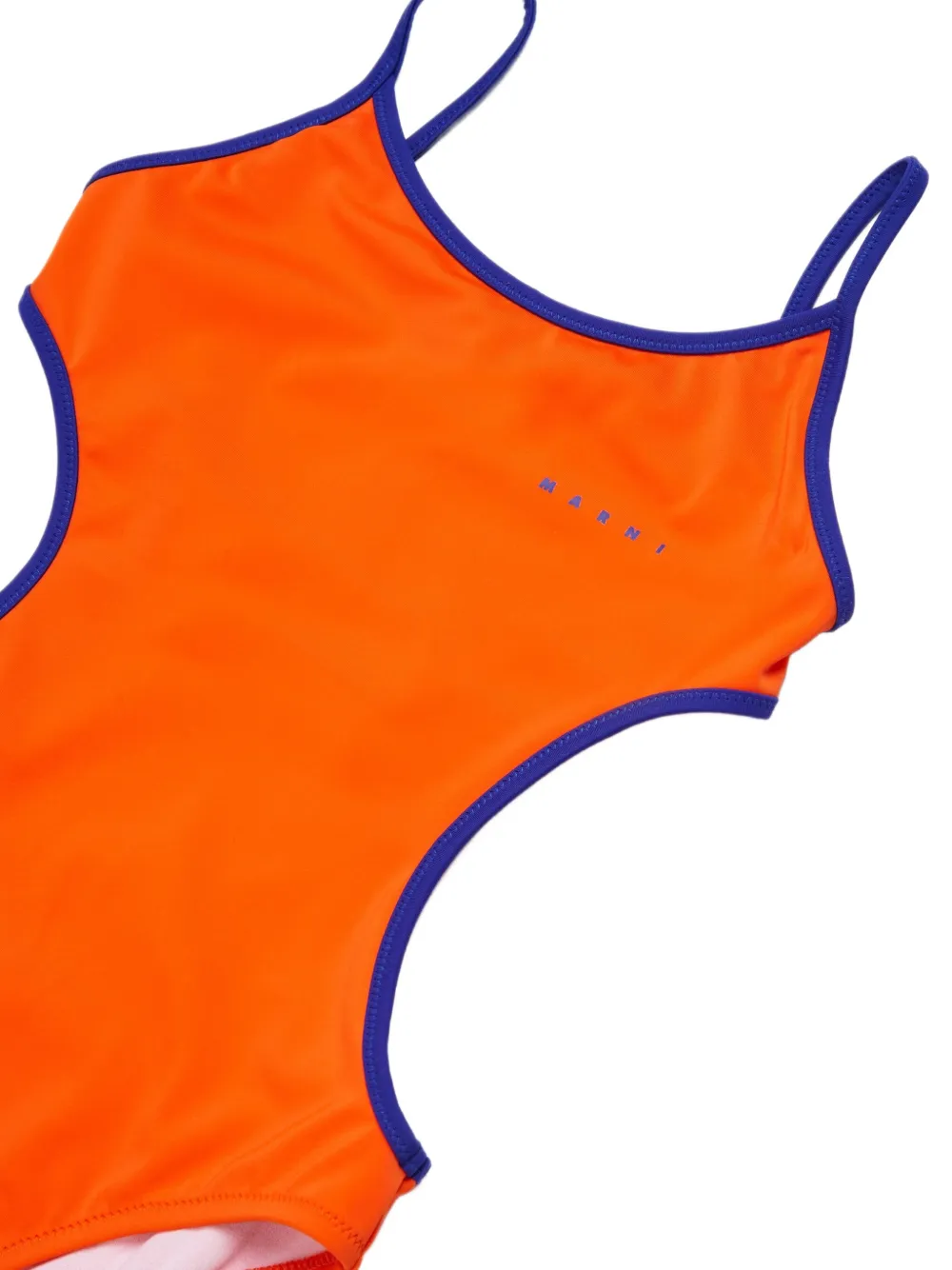  Marni Kids Cut-out Trim Swimsuit - Orange 