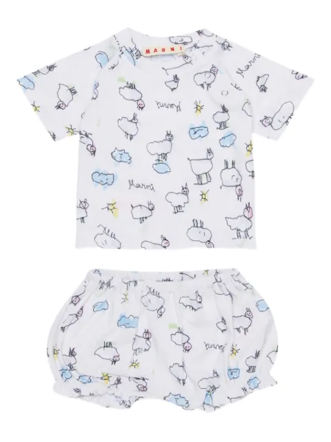 Marni Kids set de shorts estampados