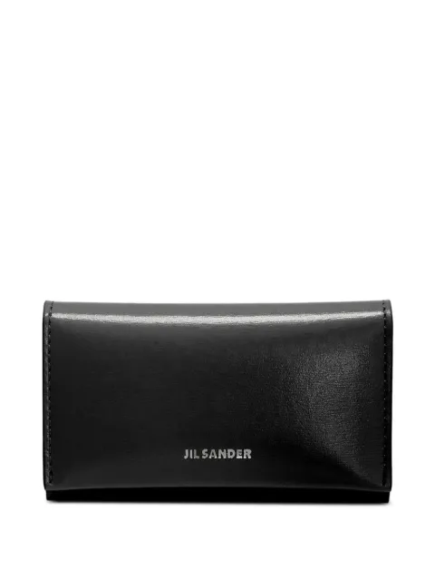 Jil Sander embossed keyrings leather key pouch