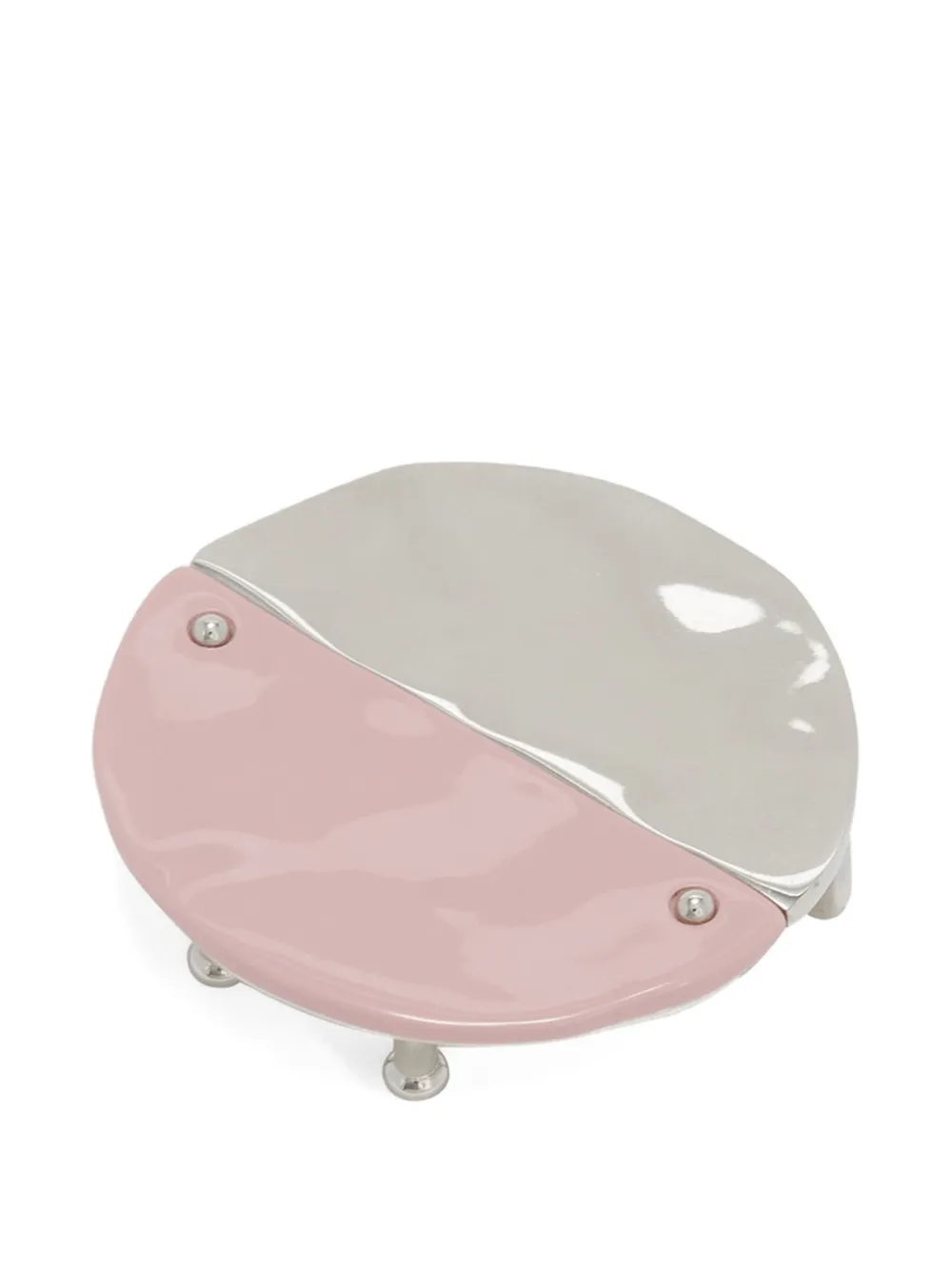 Jil Sander Cannolo tas met gegraveerd logo Grijs