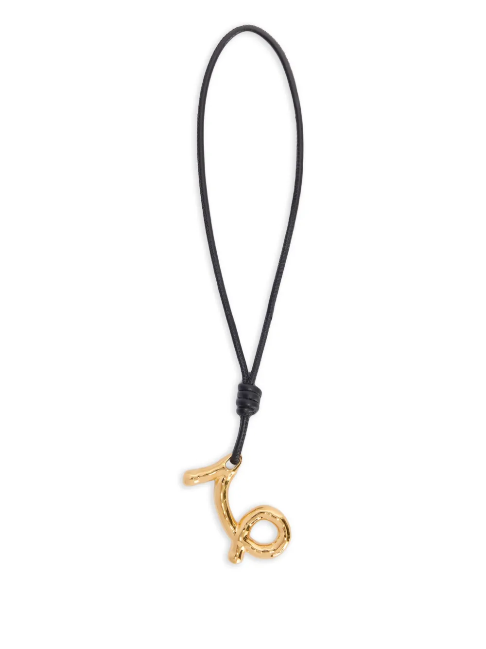Jil Sander Zodiac charm leather necklace - Oro