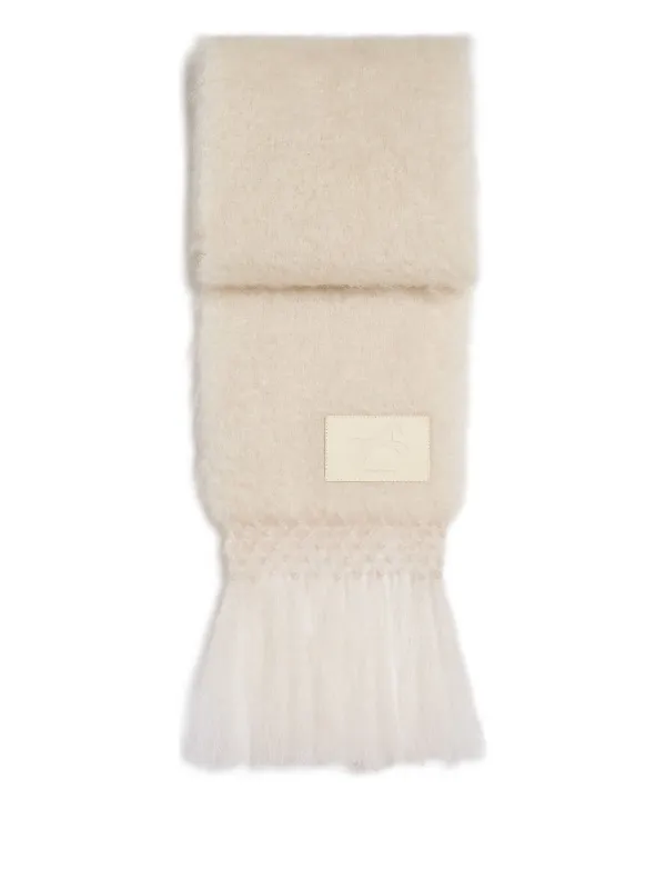 Jil Sander Wool Blend Scarf in Neutrals
