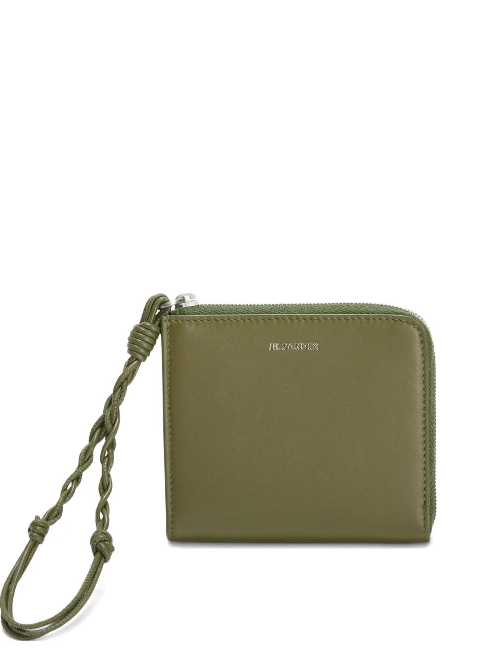 Jil Sander tarjetero Tangle de piel | verde | Image 1