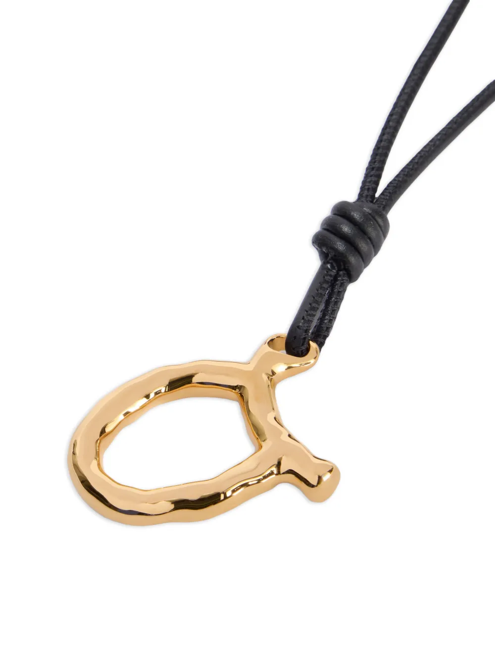 Zodiac charm leather necklace