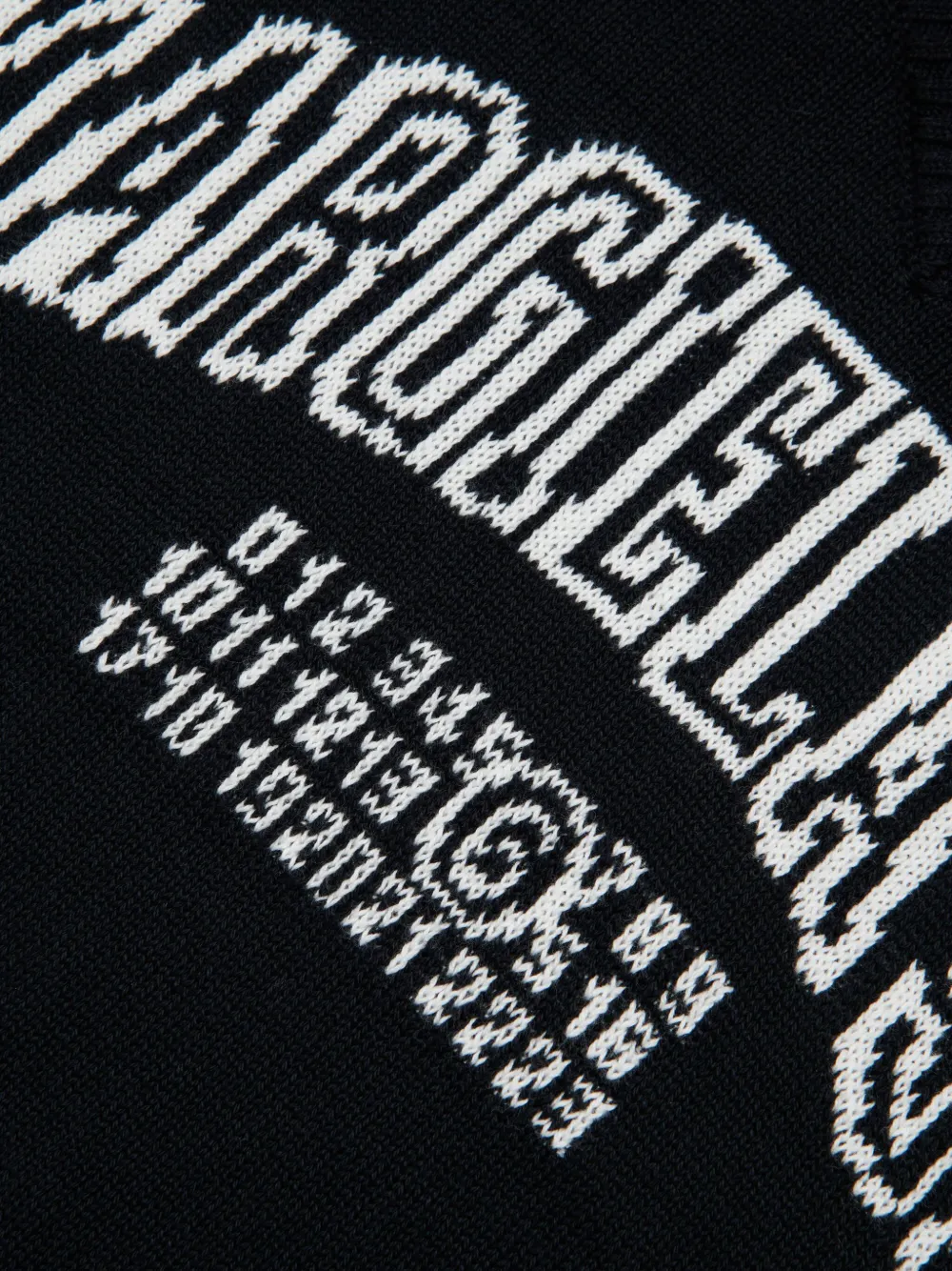 MM6 Maison Margiela Kids Trui met V-hals en logo Zwart