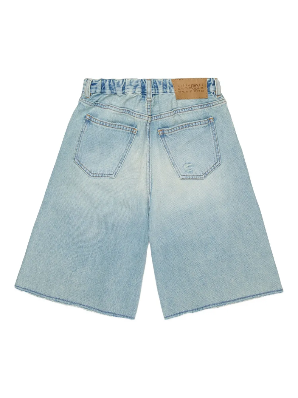 MM6 Maison Margiela Kids Spijkershorts met tape Blauw
