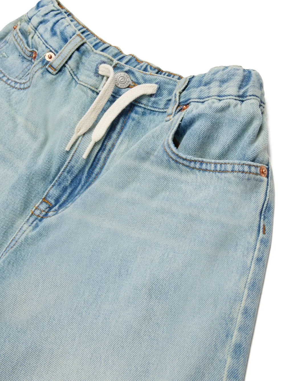 MM6 Maison Margiela Kids Spijkershorts met tape Blauw