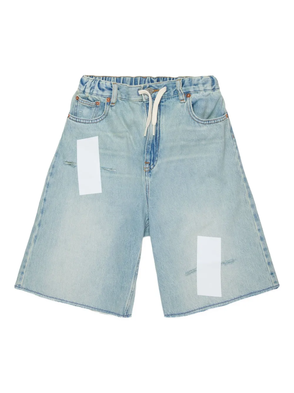 MM6 Maison Margiela Kids Jeans-Shorts im Patchwork-Look - Blau