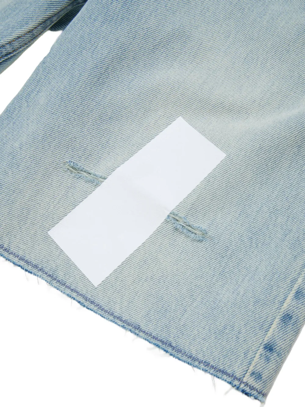 MM6 Maison Margiela Kids Spijkershorts met tape Blauw