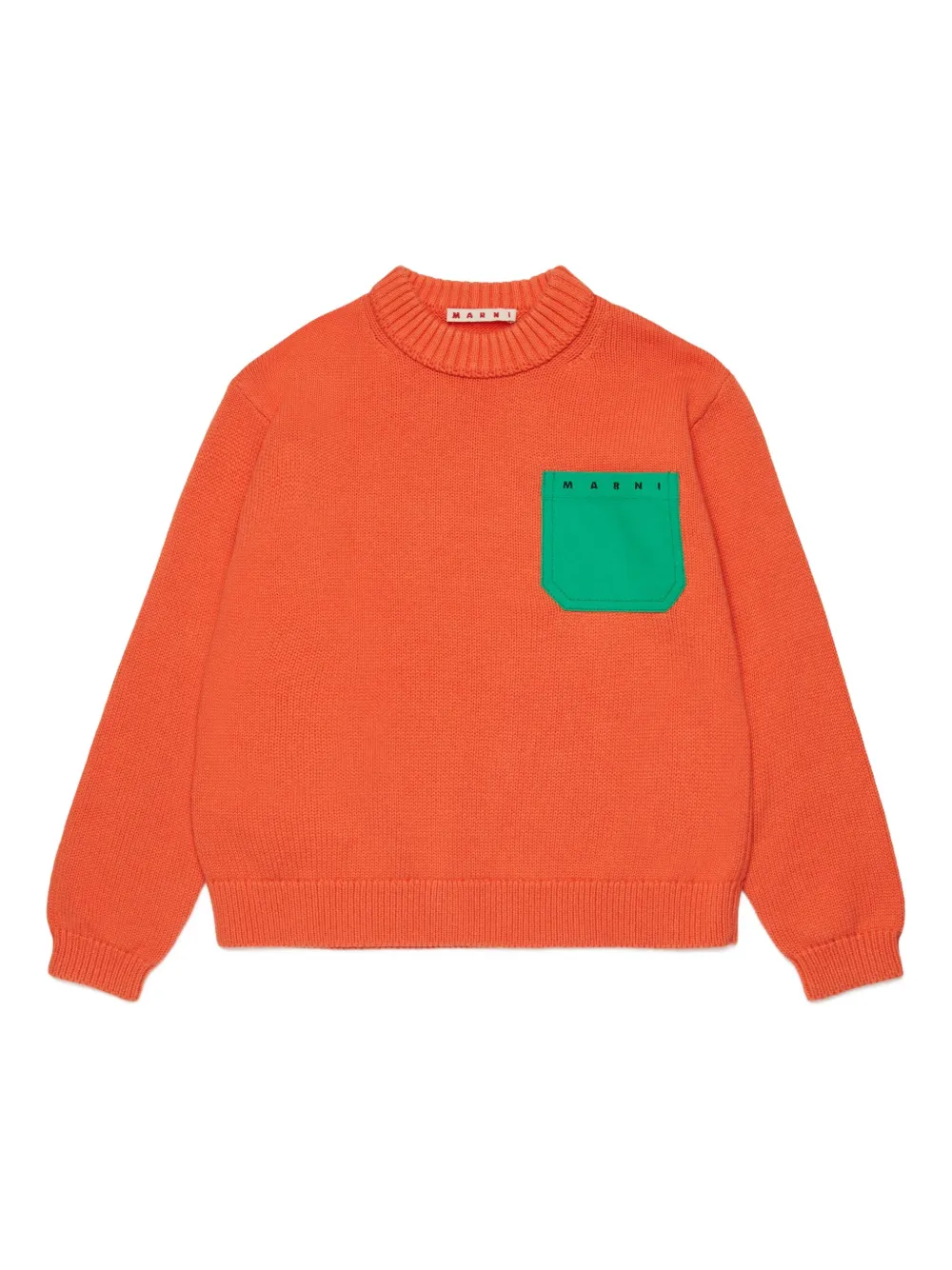 Marni Kids Maglione con taschino - Arancione