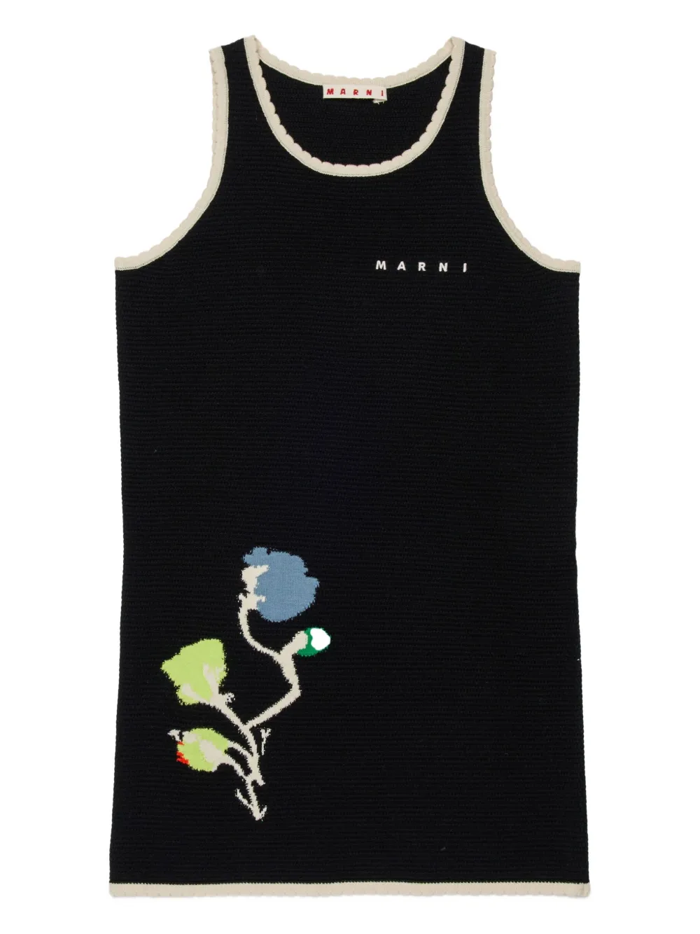 Marni Kids Abito a fiori - Nero