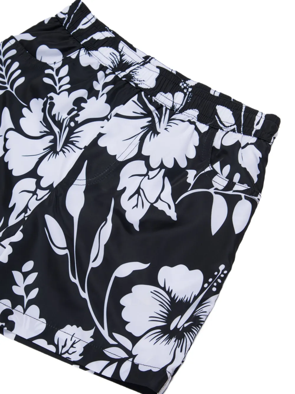 Nº21 Kids Zwembroek met bloemenprint Zwart