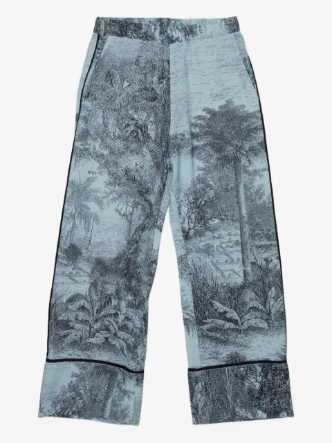Nº21 Kids printed trim casual trousers