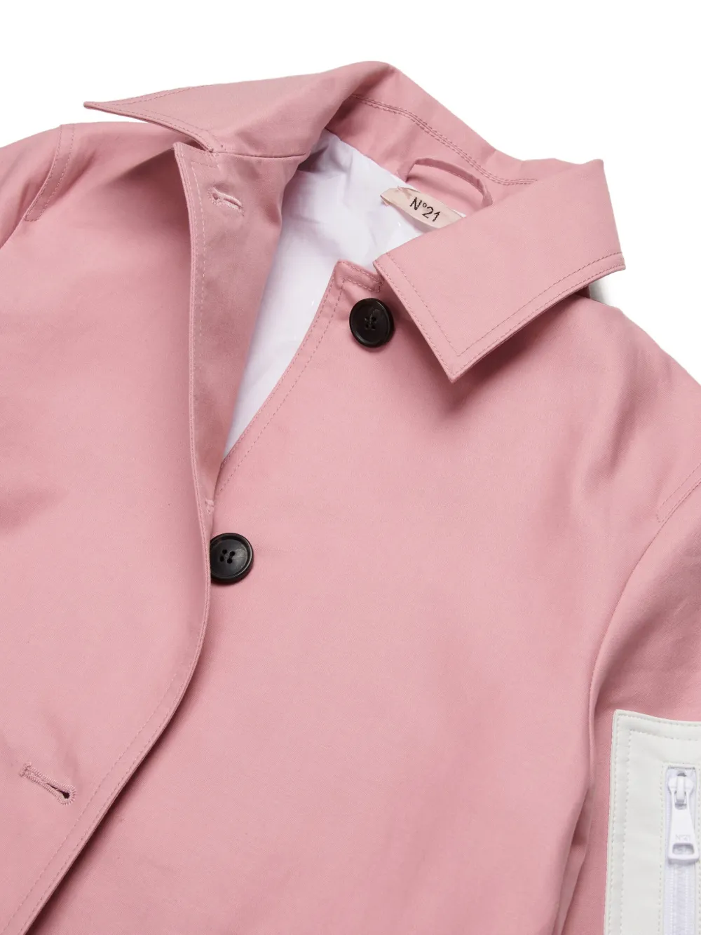 Nº21 Kids Button-up trenchcoat met ceintuur Roze