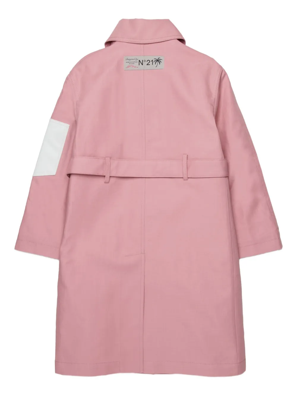Nº21 Kids Button-up trenchcoat met ceintuur Roze