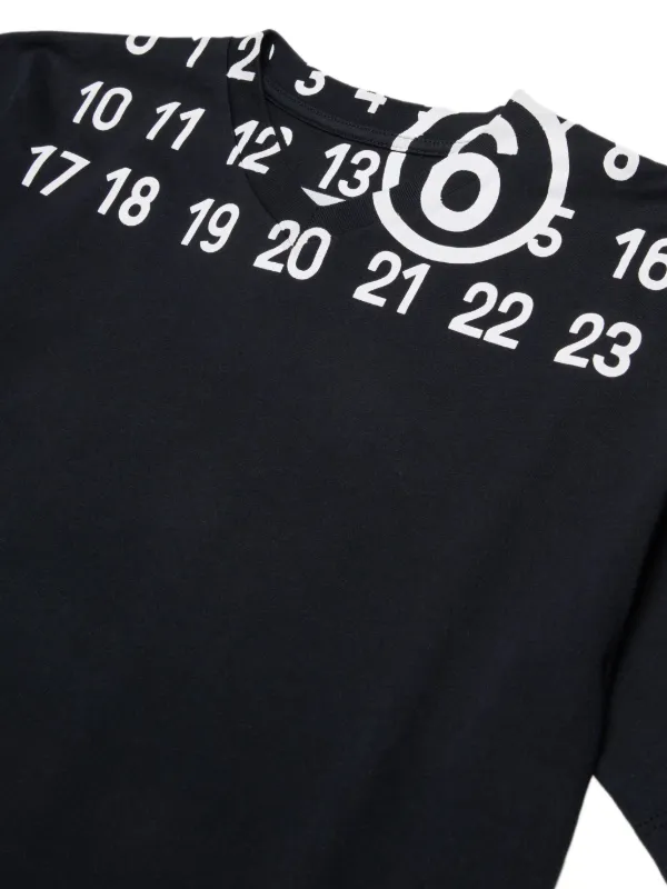 MM6 Maison Margiela Kids Graphic T-shirt | Black | FARFETCH