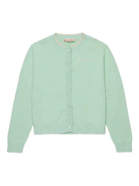 Marni Kids cárdigan con detalle del logo