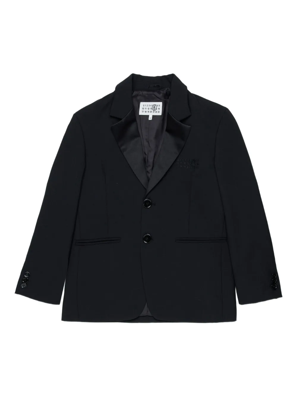 MM6 Maison Margiela Kids Blazer con ricamo - Nero