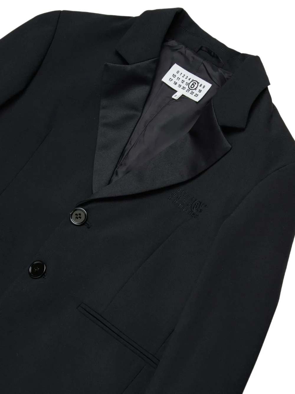 MM6 Maison Margiela Kids Blazer met borduurwerk Zwart