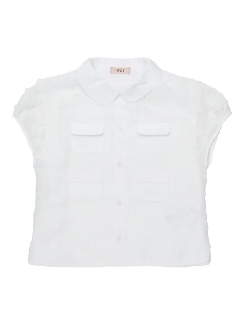 Nº21 Kids camisa con apliques florales