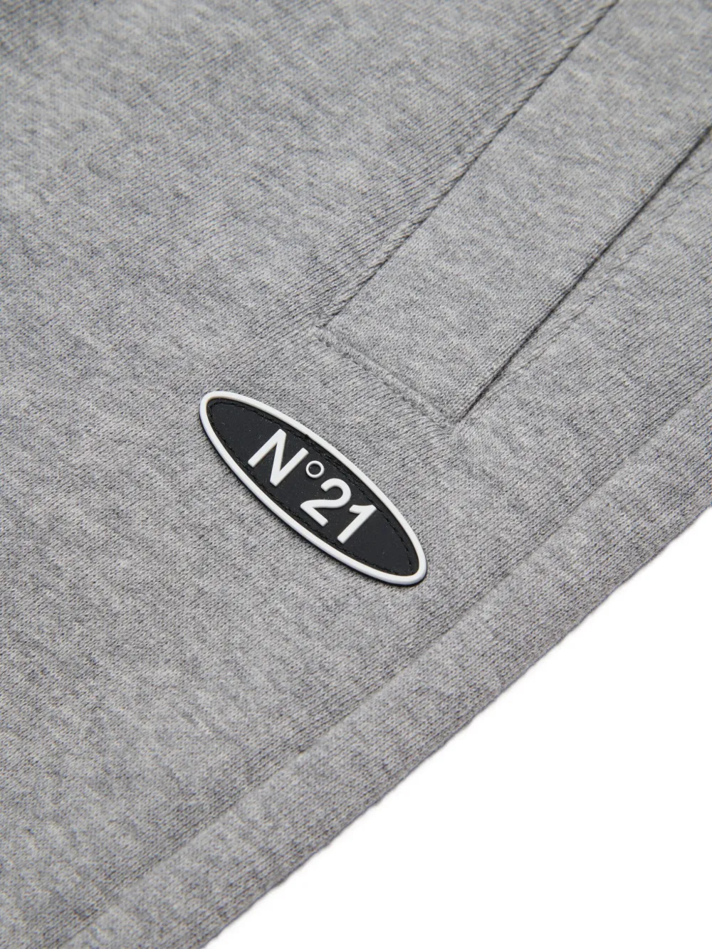  Nº21 Kids Drawstring Logo-detail Casual Trousers - Grey 