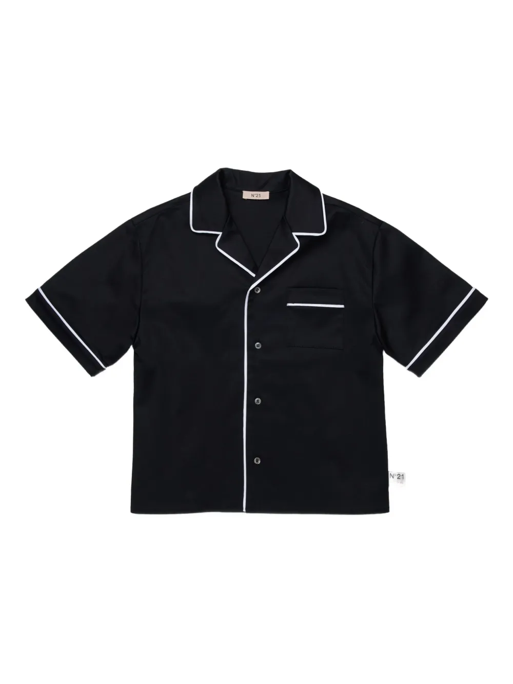 Nº21 Kids Camicia con tasca - Nero