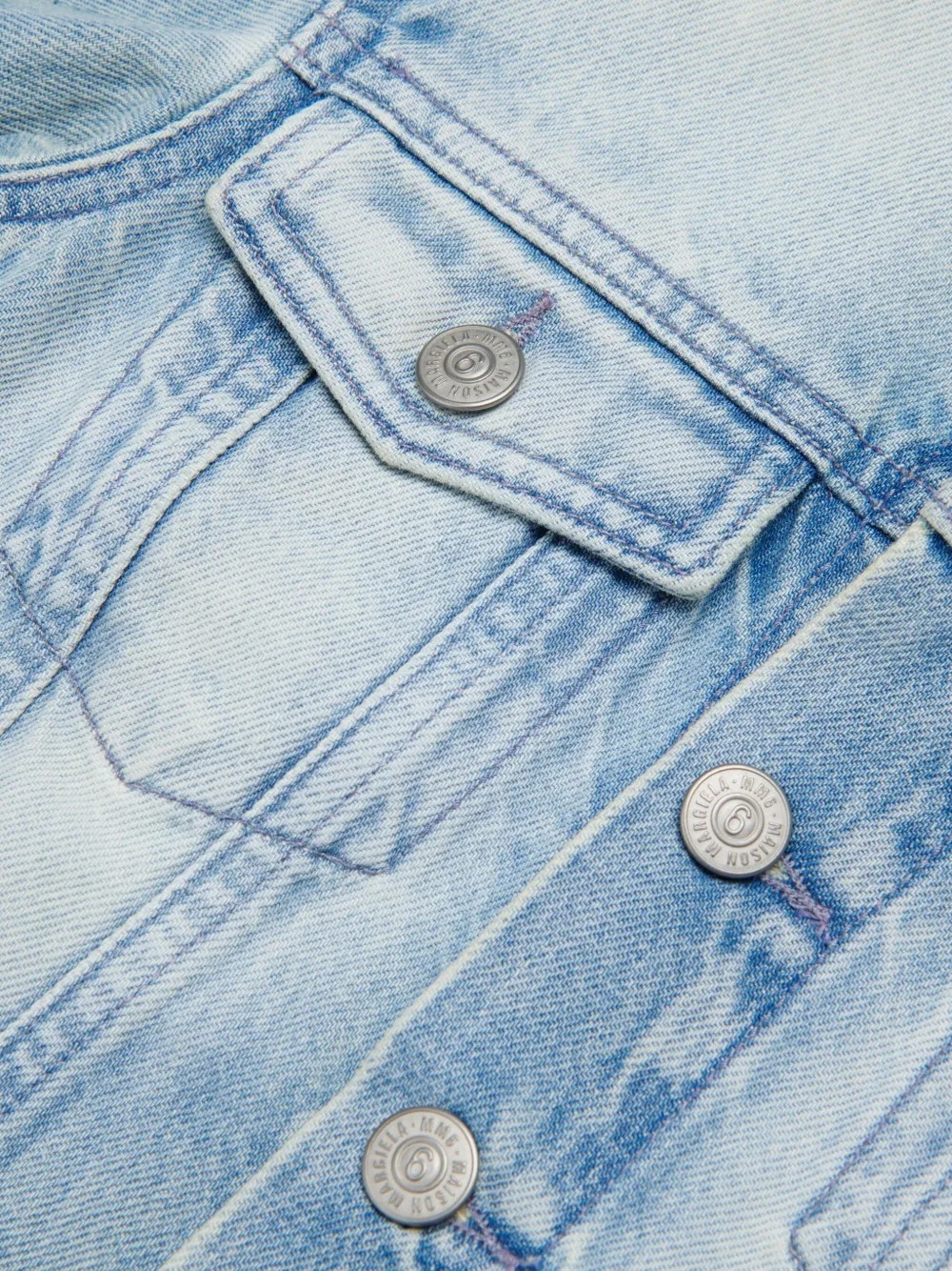 MM6 Maison Margiela Kids Spijkerjack met knopen Blauw