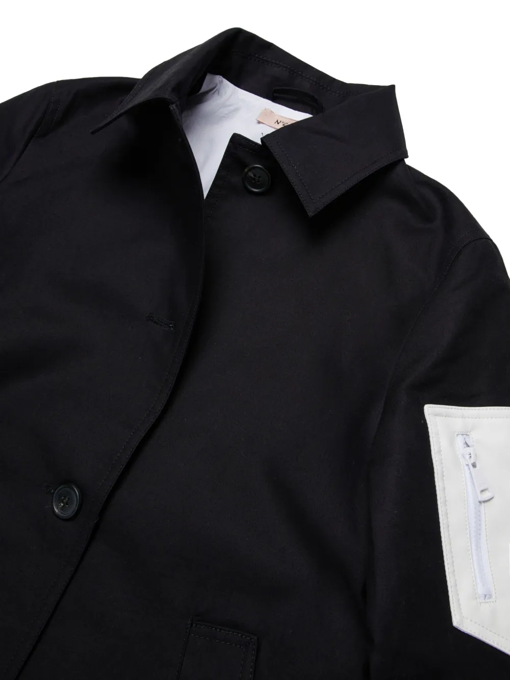 Nº21 Kids Trenchcoat met logo Zwart