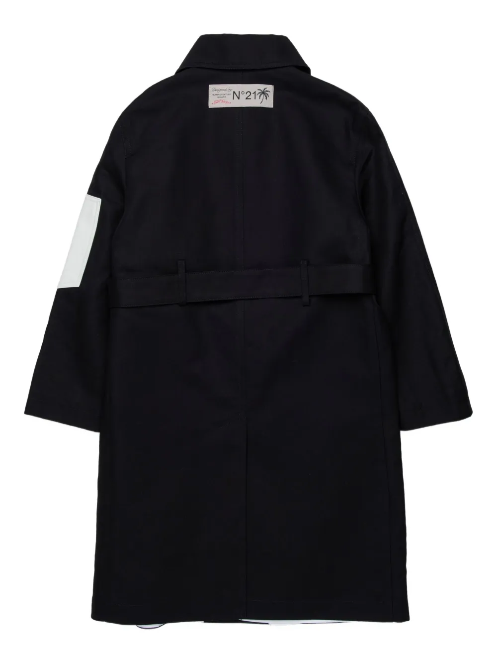 Nº21 Kids Trenchcoat met logo Zwart