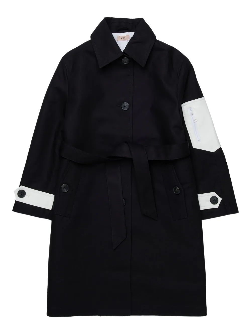 Nº21 Kids Trenchcoat mit Logo - Schwarz