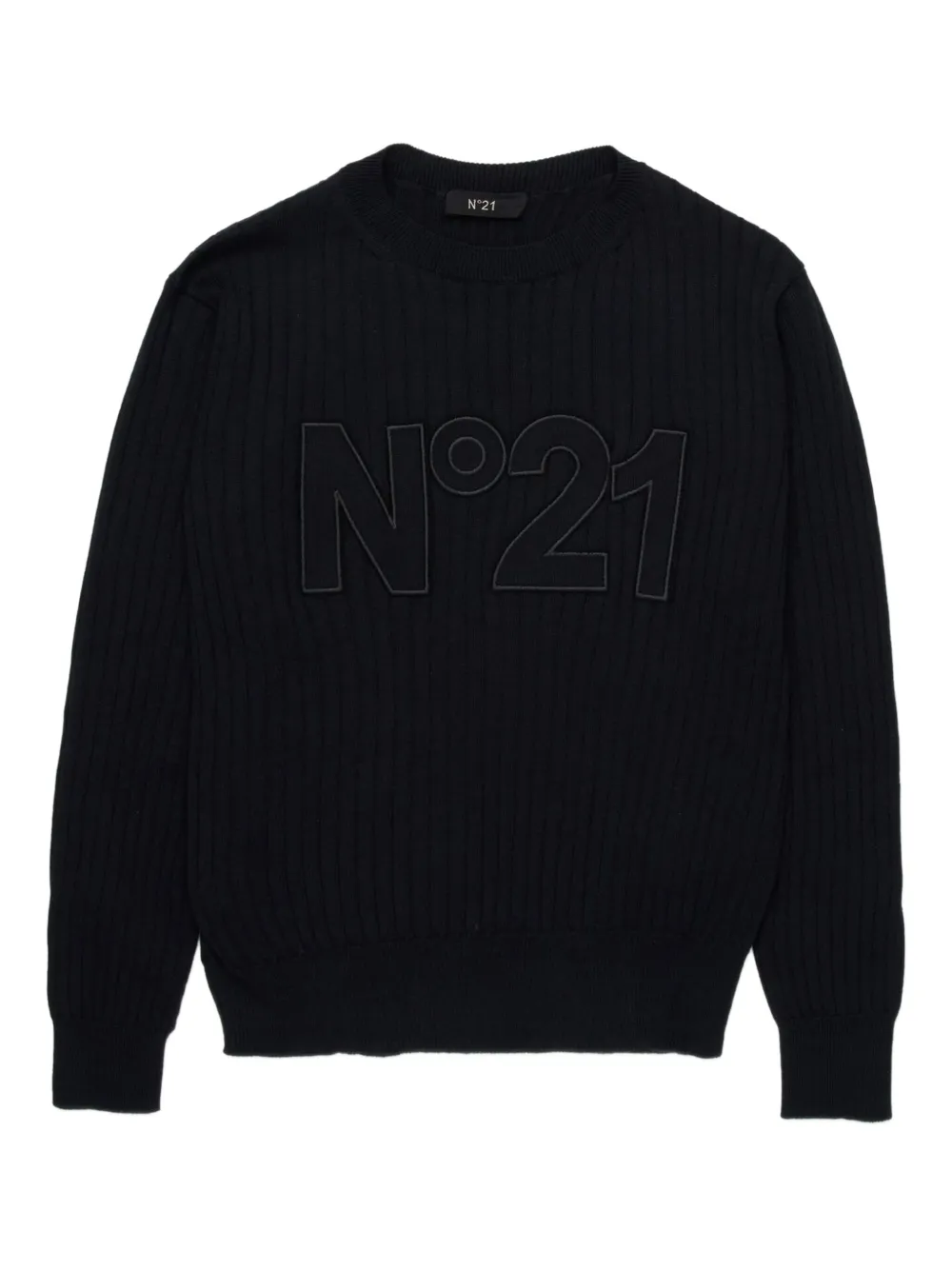 Nº21 Kids Maglione con logo - Nero