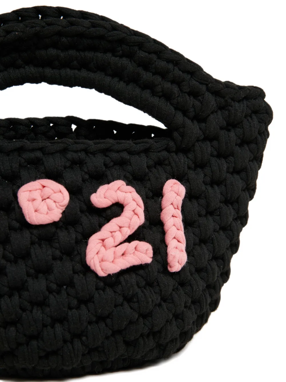Nº21 Kids Gehaakte shopper Zwart