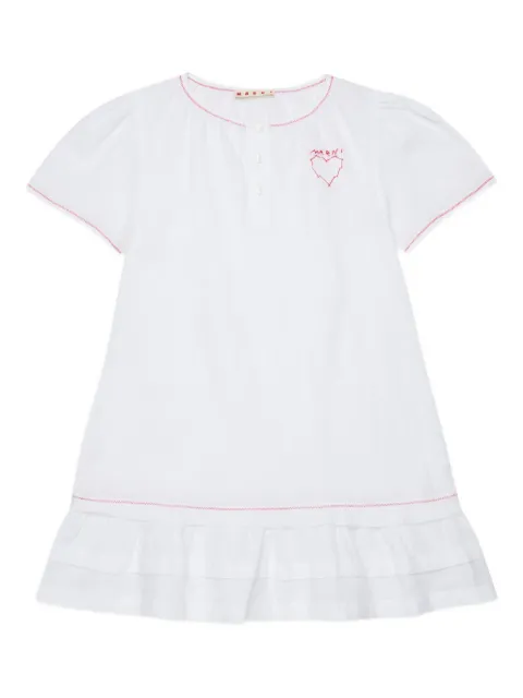 Marni Kids heart ruffled dress