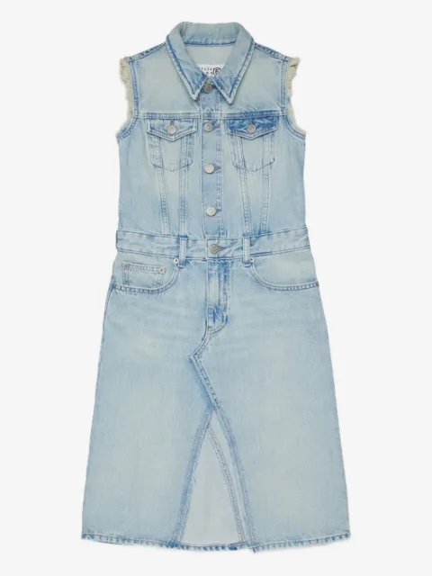 MM6 Maison Margiela Kids فستان كاجوال بأزرار وبدون أكمام