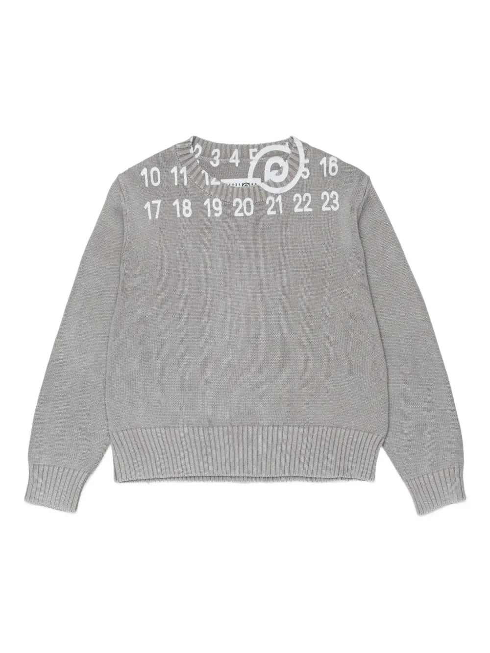MM6 Maison Margiela Kids Maglione con stampa - Grigio