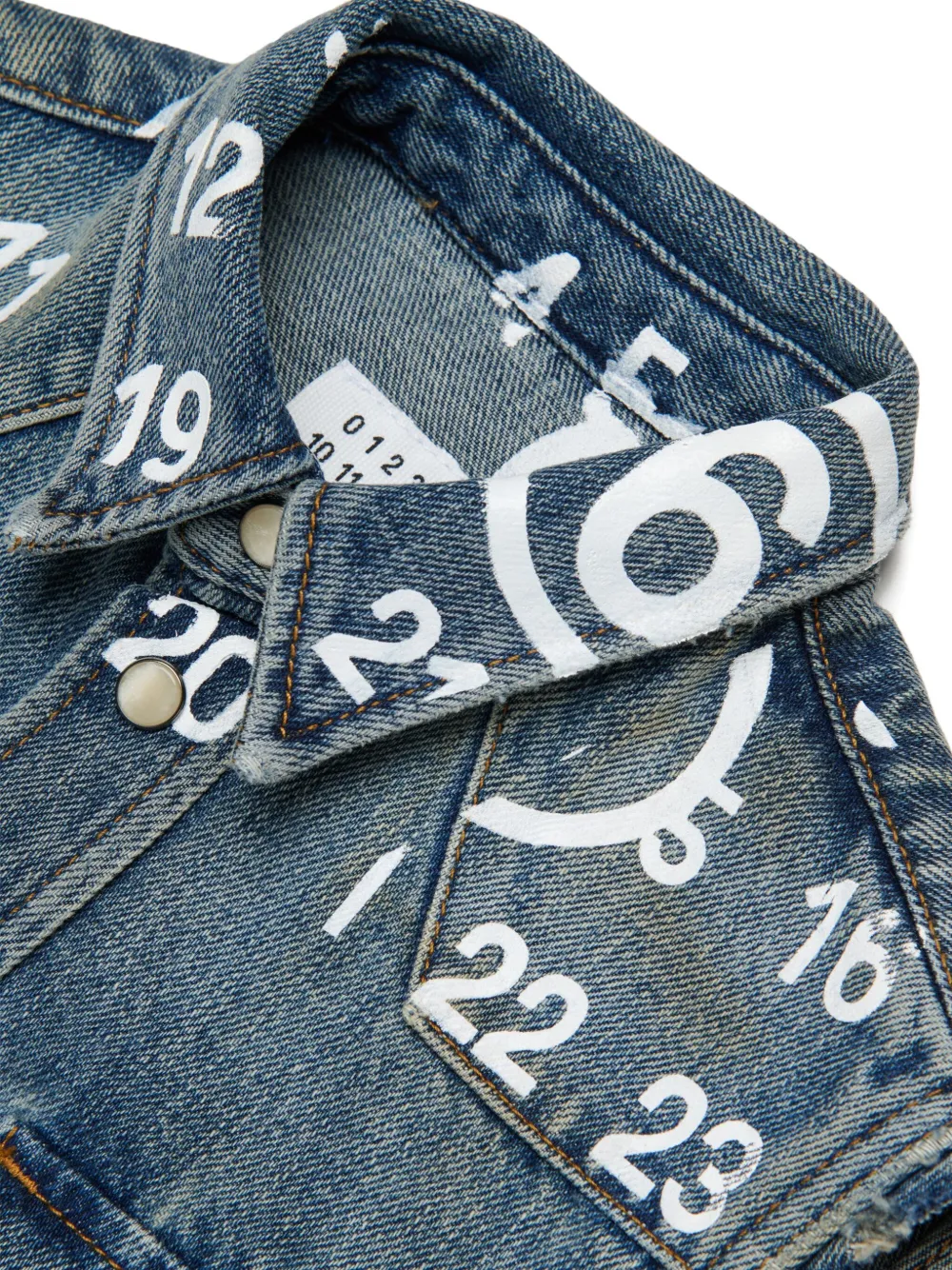MM6 Maison Margiela Kids Mouwloze spijkerjurk met knopen Blauw