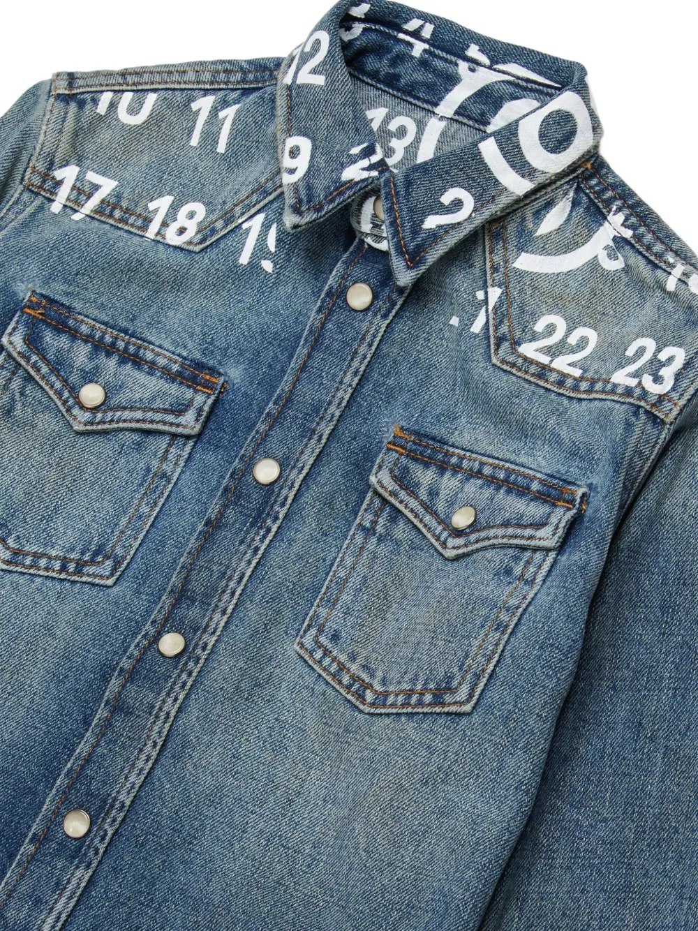 MM6 Maison Margiela Kids Shirt met print Blauw